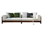 Modular sofa / contemporary / outdoor / fabric - INDIANA - Minotti