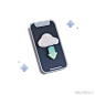 云电话下载手机智能手机3D图标 cloud phone download mobile smartphone icon