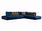 Corner fabric sofa CALANQUE By ROCHE BOBOIS design Giorgio Soressi : Download the catalogue and request prices of Calanque By roche bobois, corner fabric sofa design Giorgio Soressi