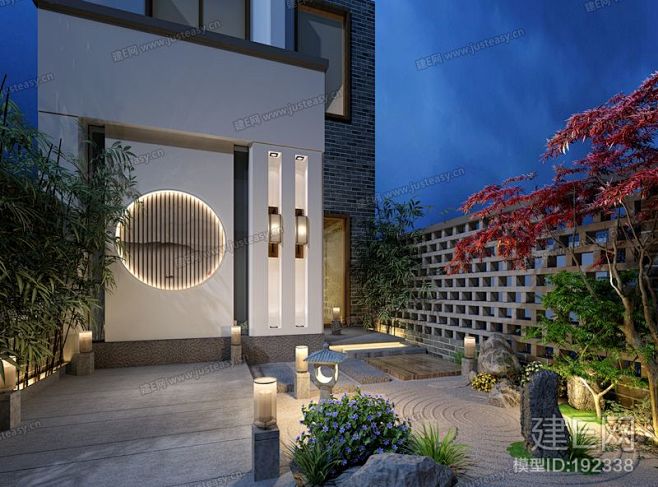 新中式庭院景观建筑户外模型-3d模型分享...