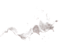 白色牛奶液体飞溅3d元素