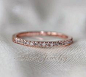Thin Design 14k Rose Gold Wedding Ring Pave 0.17ct SI/H Diamond  Engagement Ring/ Matching Band/ Full Eternity Band on Etsy, $240.00