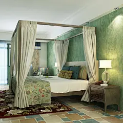 米冠美式纯素色无纺布墙纸祖母绿复古卧室客厅电视背景壁纸东南亚-tmall.com天猫