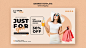 Banner template for online fashion sale Premium Psd