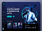 Cyberpunk NFT Marketplace homepage visual design uidesign cryptocurrency ui ux landing page design landing page website nft neon dark mode nft art community cyberpunk black minimal figma design ui graphic design