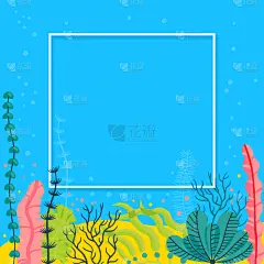 高雅,海洋,海草,在底端,背景,鸡尾酒,自然,野生动物,图像,装饰