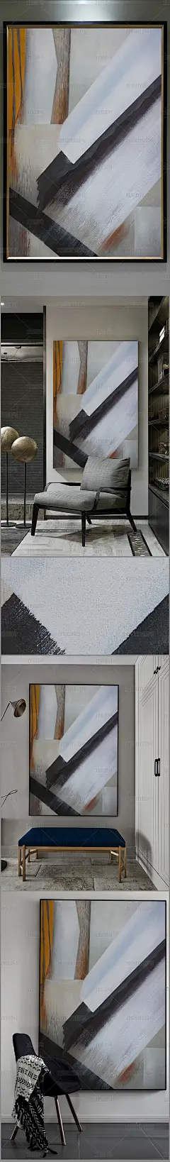 高清立体抽象油画艺术玄关（一千三百二十五）