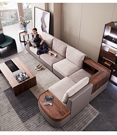 艾书龙专注家具设计采集到客厅类（沙发 休闲椅 茶几 厅柜）