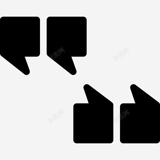 引号正方形实心图标 设计 重要 icon 标识 标志 UI图标 设计图片 免费下载 页面网页 平面电商 创意素材
