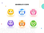 Animals Icon illustration ui icon bird dog panda rabbit cat animal