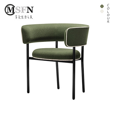 玛斯菲诺 现代简约客厅餐椅设计师围椅售楼...