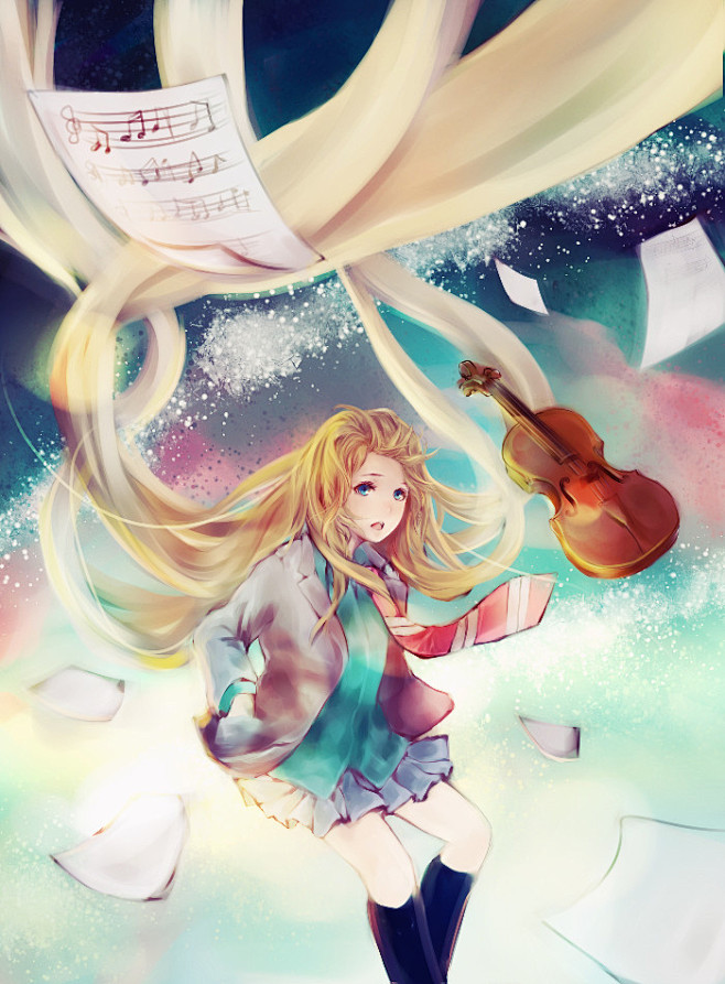 ♪乐器与少女之小提琴♪ p站 侵删 动漫...