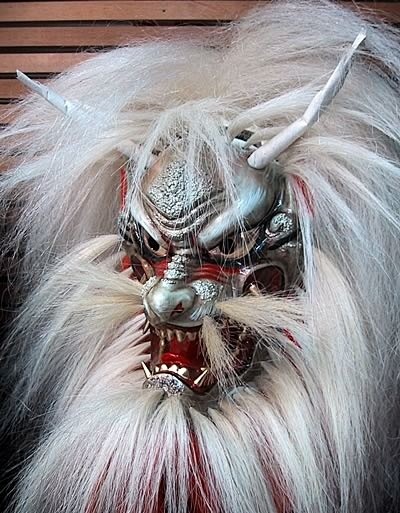 日本地方神楽中的鵺假面,一般用于頼政鵺退.