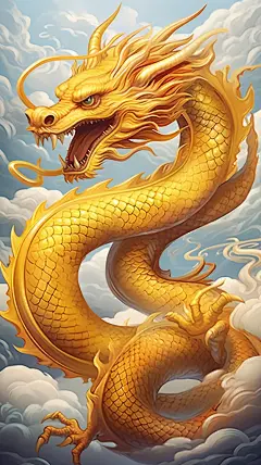 一条龙元素图片背景