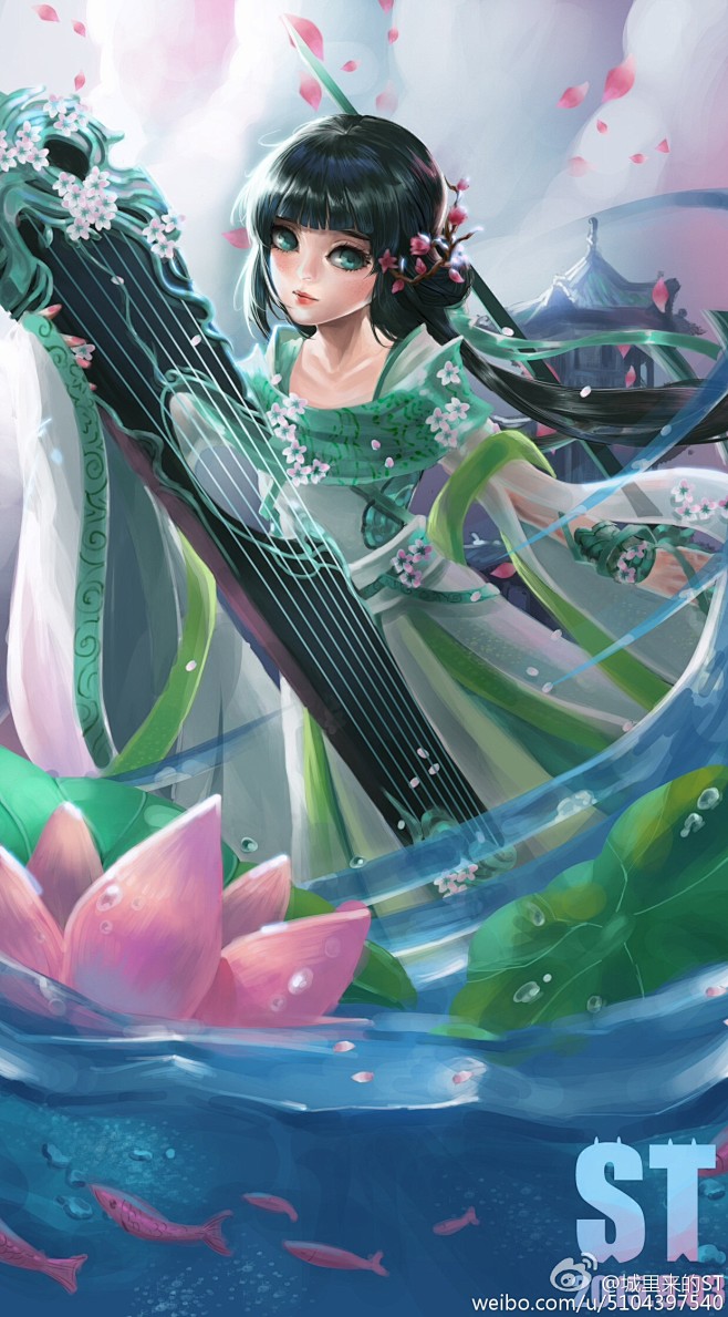 剑网3六周年剑网3同人图玉律潜符一古琴哲人心见圣人心