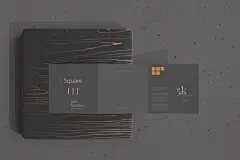 经典黑金作品集专辑折页样机