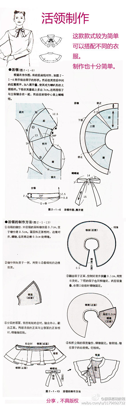 #教程##服装制作#【活领的制作】把领和...