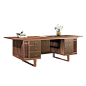 【书桌】 越莱 书桌 紫檀 YS002 W2000*D800*H760 mm- BDHOME 全屋设计与实现