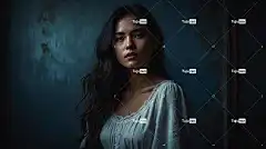 Ai产生的 女士 美丽 女孩 神秘 诱惑 阴影 深度 质地