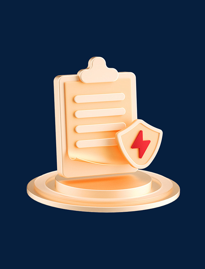 创意红金3D立体C4D银行金融理财文档安...