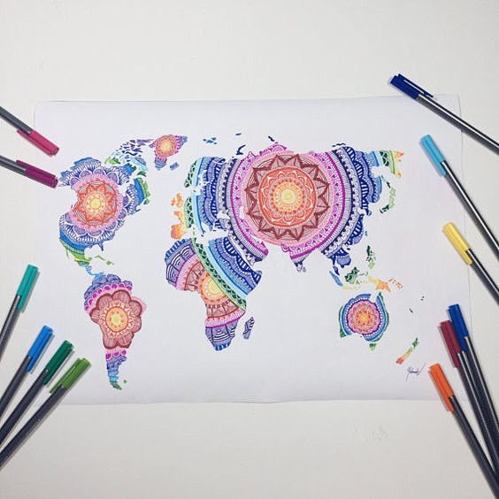 Rainbow mandala worl...