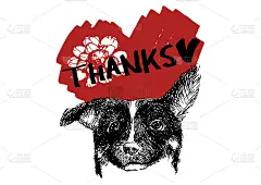 谢谢你！留言卡边境牧羊犬黑色小狗