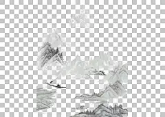 免扣素材免费下载水墨江南风景PNG免