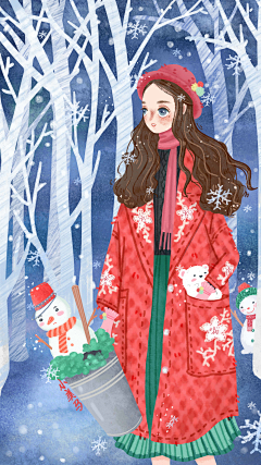 Misscici彤🌸采集到人物插画