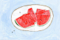 Fumi Koike illustrations watermelons