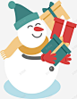 送礼物的雪人 页面网页 平面电商 创意素材