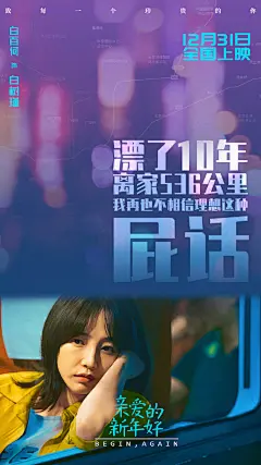 电影#亲爱的新年好#发布“距离”版海报，首度曝光九位主创阵容，解读白百何、张子枫、魏大勋等人的“漂泊宣言”，这次的亮相以#成年人的心里话#为角度，也诉说了每个人与城市的关联与故事。电影由白百何、张子枫、魏大勋主演，即将于12月31日上映。 ​​​​