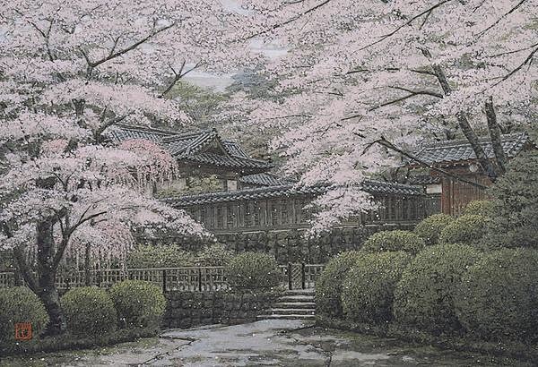 一位日本僧侣笔下的寺庙四季图。绘：澁澤卿...