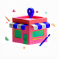 Store Location 3D Icon