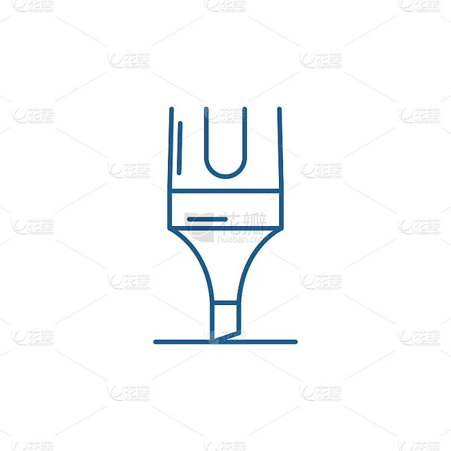 Marker line icon concept. Marker flat vector symb素材-花瓣网