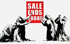 涂鸦销售结束壁纸 创意素材