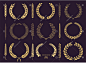 欧美黑板金色小麦盾牌标志logo徽章印章标签icon元素矢量设计素材-淘宝网