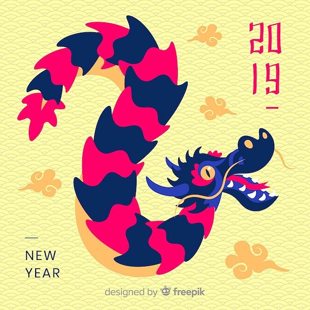免费矢量中国新年 2019