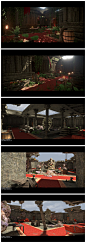 游戏美术素材 Unity3d西方宫殿遗迹废墟城市建筑雕像佛像场景  3D模型 CG原画设定参考素材