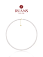 RUANS/阮仕18k金淡水小米珠珍珠颈链爱丽丝 baby珠项链百搭锁骨链-tmall.com天猫