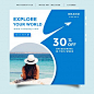 Premium PSD | Travel social media post template