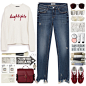 A fashion look from November 2016 featuring white sweater, skinny leg jeans and adidas. Browse and shop related looks.
