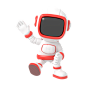 宇航员 3d 插图