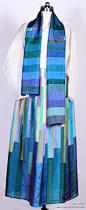 金媛善2000年设计、手工拼缝苎麻连身裙