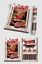 高端大气西餐牛排店宣传单美食菜单-众图网