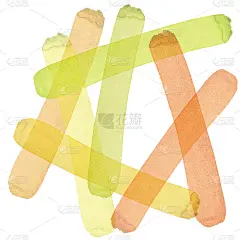 明亮抽象美丽透明优雅的图形艺术纹理秋黄、橙、绿、草、浅棕色线条图案水彩手绘插画。完美的纺织品，壁纸