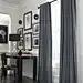 Stunning Design Of Curtain Ideas For Large Windows : Cool Grey Curtain Ideas For Large Windows Modern Home Office Table: 