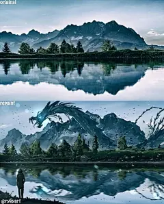 插画师 rykyart ​​​​摄影+后期手绘，现实与想象的视觉效果太棒了！ ​​​​