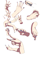 【十分绘画】人体手部画法SAI基础日漫插画教程-比心！剪刀手！十分绘画-蓝铅笔