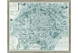 Map of Paris, Teal