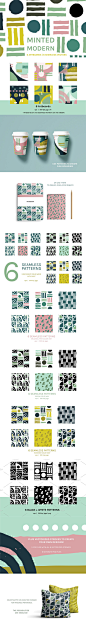 现代设计图案背景纹理 Minted Modern | Designs + Patterns